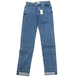 WARP + WEFT Mens Jeans PBC Puebla Tapered Medium Wash Cuffed Denim NWT 28W 32L